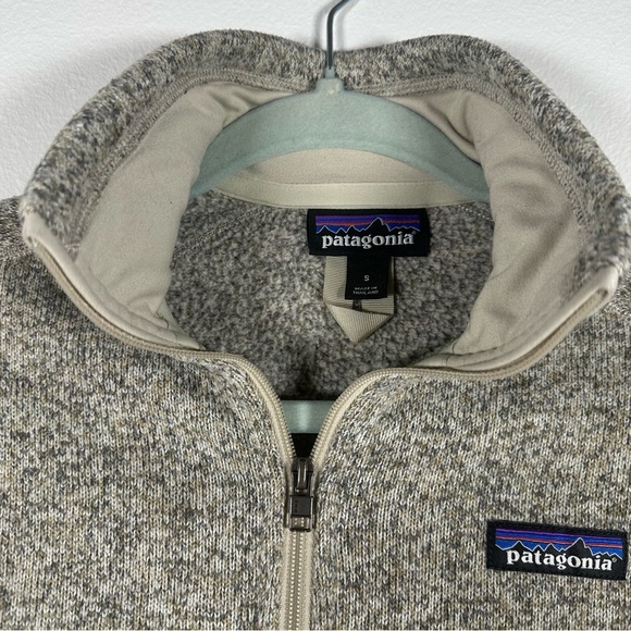 Patagonia Sweater Womens 1/4 Zip Small Pullover Better Fleece Tan Heathered - Picture 5 of 10